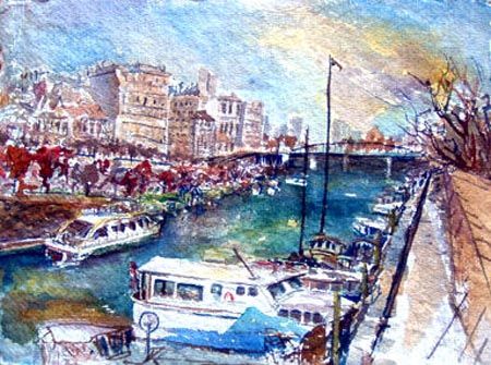 Le canal St-Martin par   Jane RIles