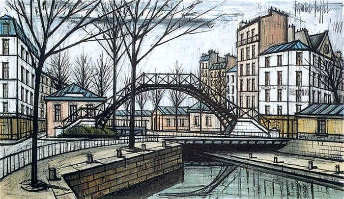 Le canal St-Martin par  Bernard Buffet