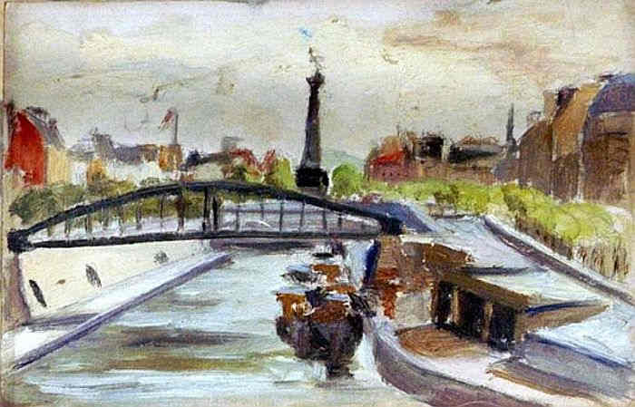 le canale St-Martin &agrave; Paris par Marcelle Bergerol Cahen