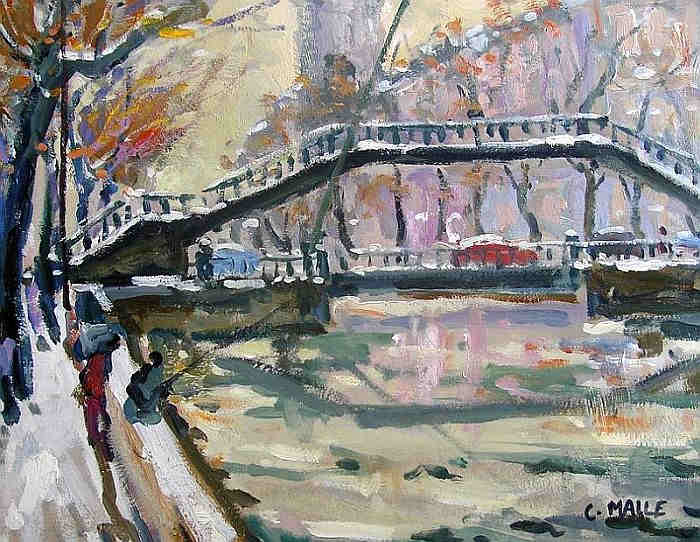 le canale St-Martin &agrave; Paris par Charles Malle