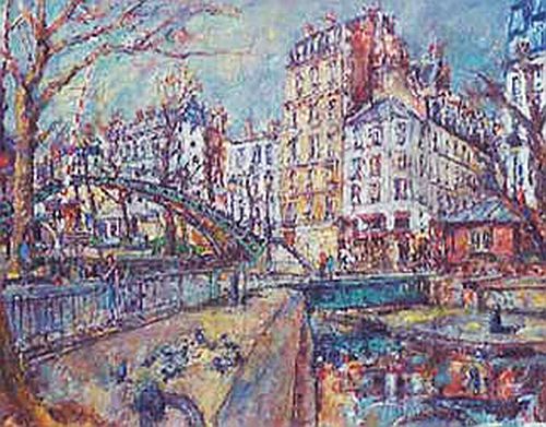 Canal St-Martin et H&ocirc;tel du Nord par  Jean Jolifie Conin