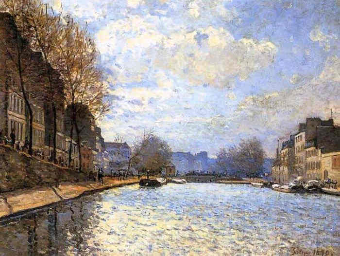 le  canal St-Martin par Alfred Sisley