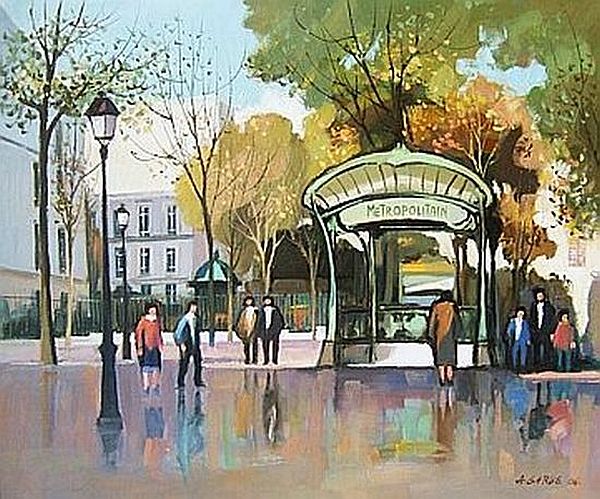M&eacute;tro Place des  Abbesses par  Andr&eacute; Garus