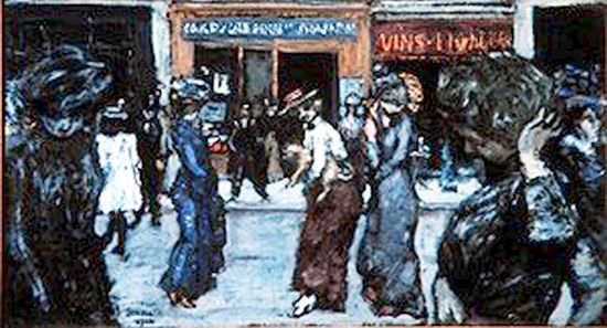 Sc&egrave;ne place Pigalle 1900 par Pierre Bonnard