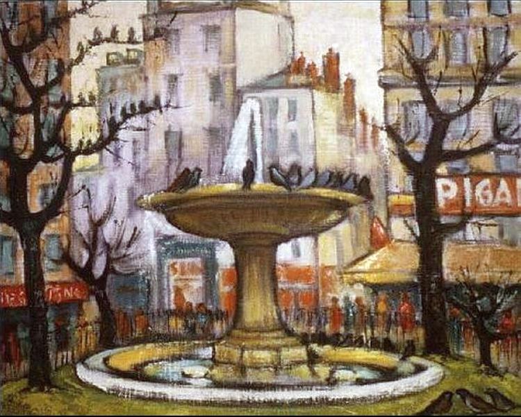 Fontaine &agrave; Pigalle par Madeleine Wagner