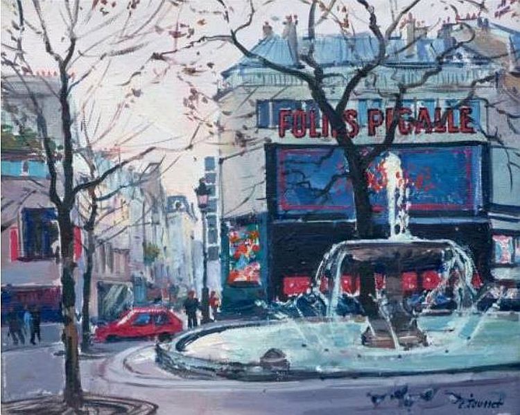 Fontaine &agrave; Pigalle devant les Folies Pigalle par Madeleine Wagner
