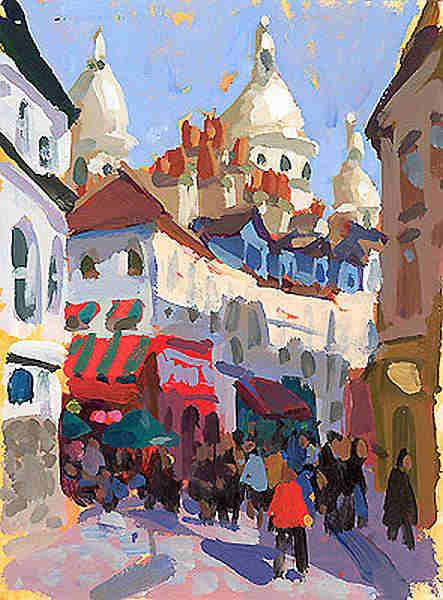 Place du Tertre et rue Norvins par Charles Sovek