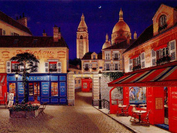 Place du Tertre la nuit par Liudmila Kondakova