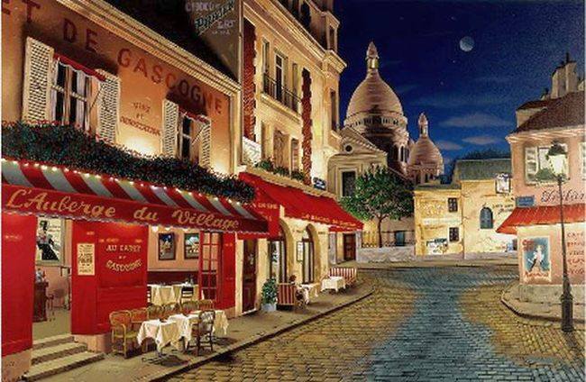 Place du Tertre la nuit par Liudmila Kondakova