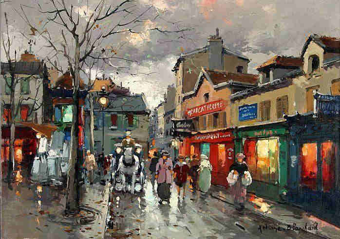 Place du Tertre et   rue Norvis par Antoine Blanchard