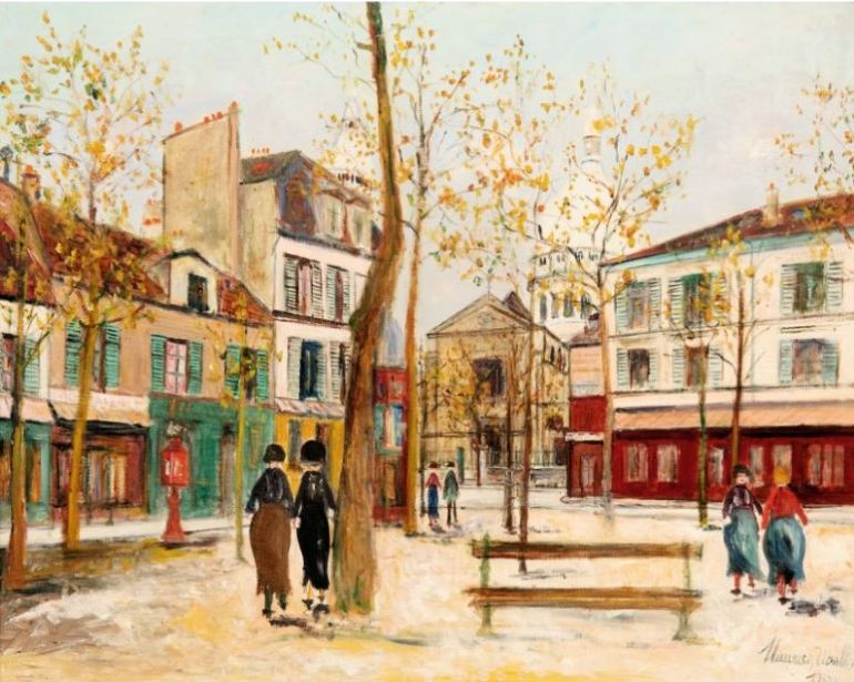 Place du Tertre Montmartre par Maurice Utrillo