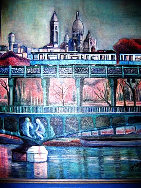 la Seine et  le Sacr&eacute;-Coeur par Jean-Pierre Sahuc 