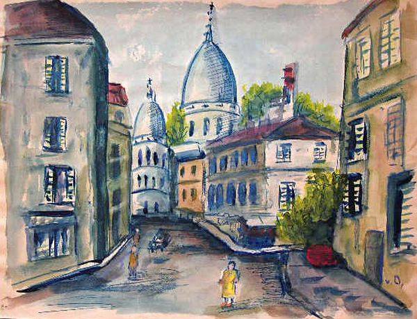 Montmartre et Le Sacr&eacute;-Coeur  par Kees van Dongen