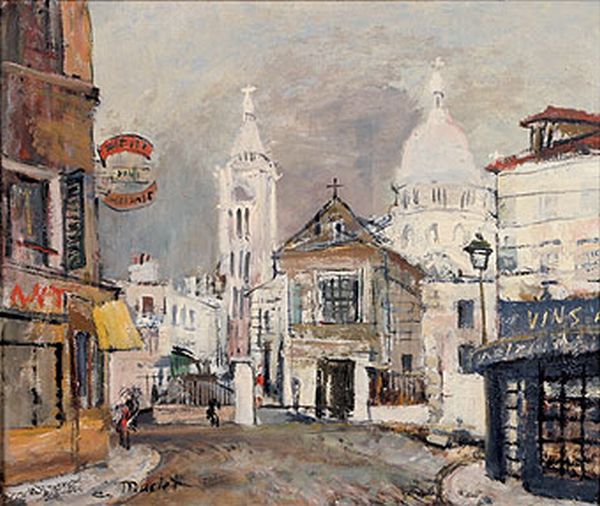 Rue &agrave; Montmartre et  Sacr&eacute;-Coeur par Elis&eacute;e Maclet