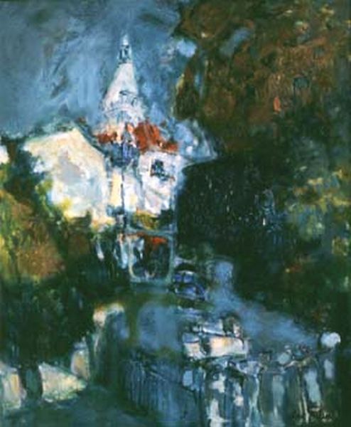 Rue de l'Abreuvoir et  Sacr&eacute; Coeur  par Robert Delaval