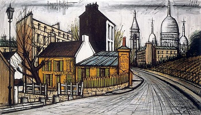 Lapin Agile et  Sacr&eacute;-Coeur   par Bernard Buffet