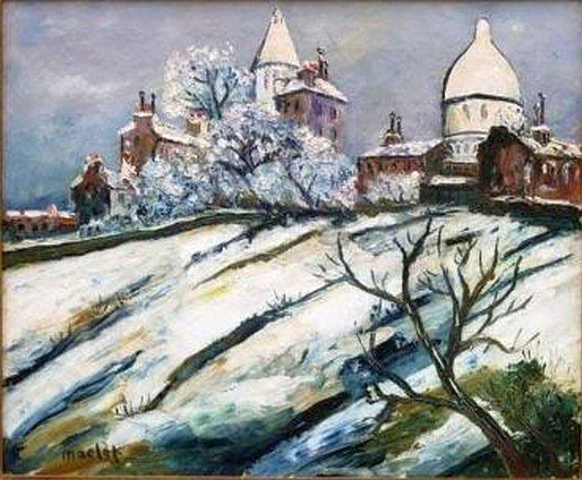 Le Sacr&eacute;-Coeur sous la neige par Elis&eacute;e Maclet