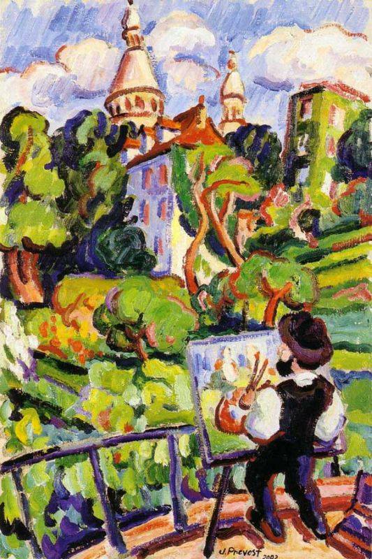 Hommage &agrave; Toulouse Lautrec : les jardins de la  Butte et Sacr&eacute; coeurpar jean Prevos