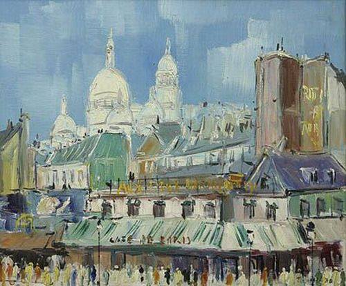 Les  2  marronniers et le Sacr&eacute;-Coeur   par marie-Paule Tissot