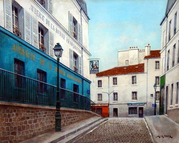 Auberge BonneFranquette rue des Saules par  Andr&eacute; Renoux