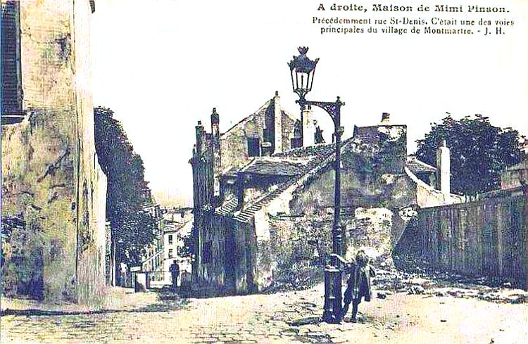 Rue du Mont Cenis et la maison de Mimi Pinson