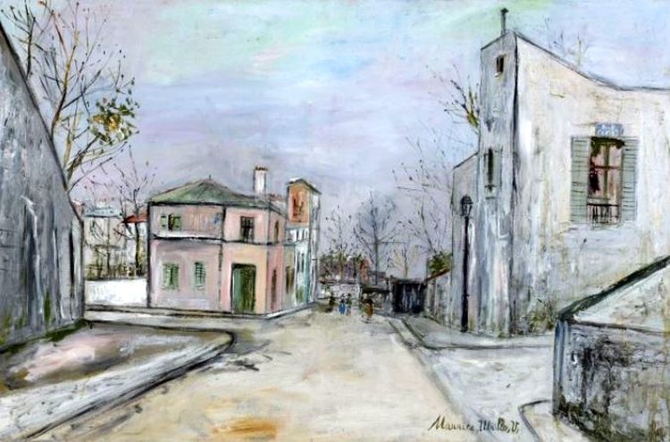 Carrefour de la Rue des Saules et de la rue Cortot par Maurice Utrillo