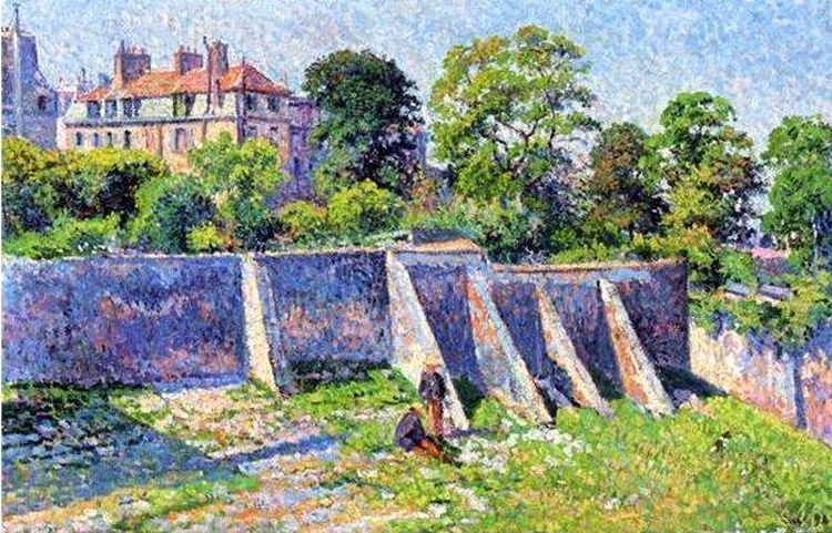 Jardins vus de la  rue des Saules par  Maximilien Luce