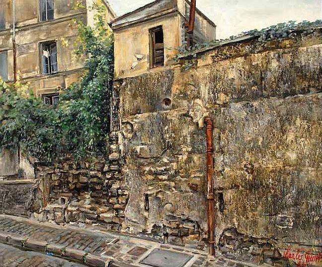 Vieux mur de la rue Norvins par Charles Chenet