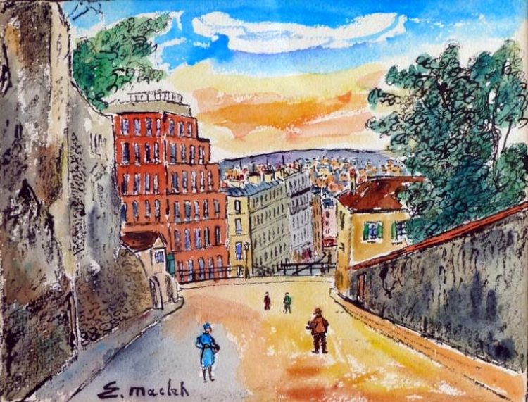 Rue du Mont Cenis par Elis&eacute;e Maclet