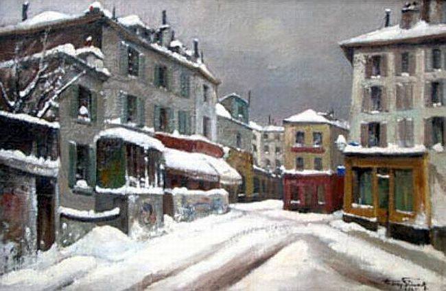 Rue Norvins &agrave; Montmartre par  Fernand Andrey-Prevost