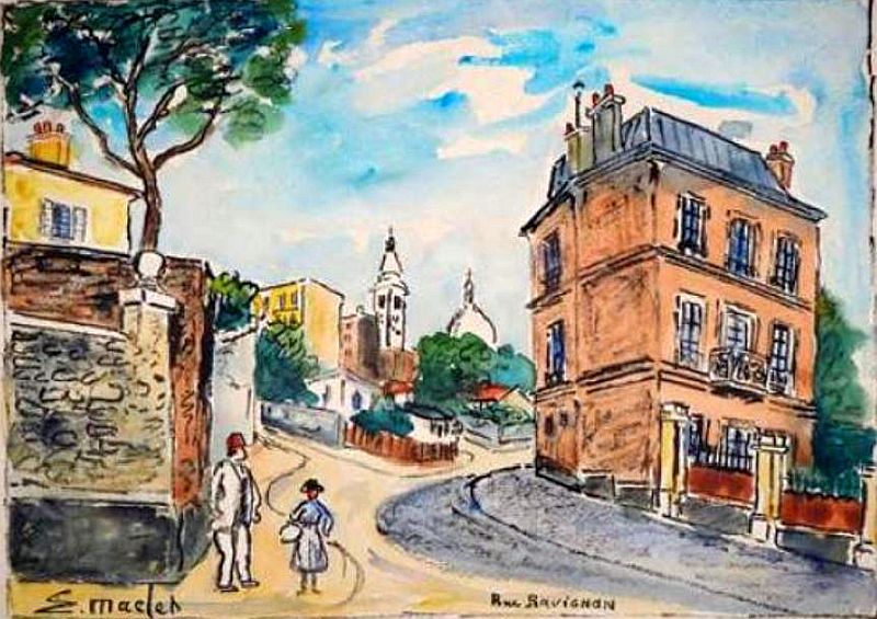 Rue Ravignan par  Elis&eacute;e Maclet