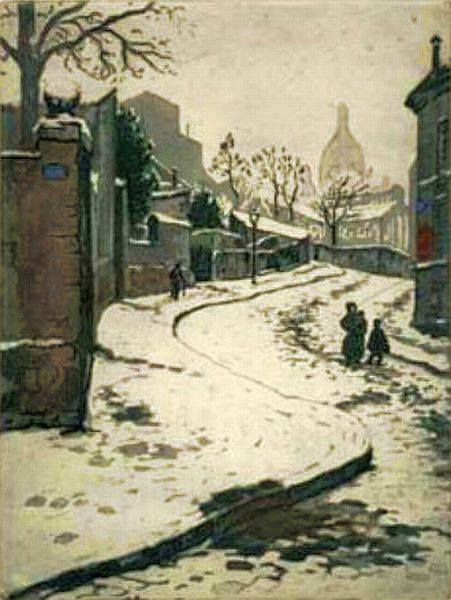 Rue Ravignan par Henri Tournay