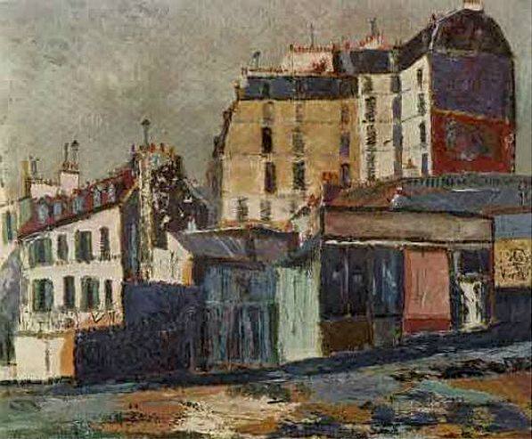 Rue Ravignan par Maurice Utrillo