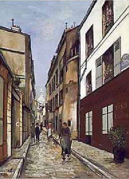 Rue Sainte-Rustique par Maurice Utrillo