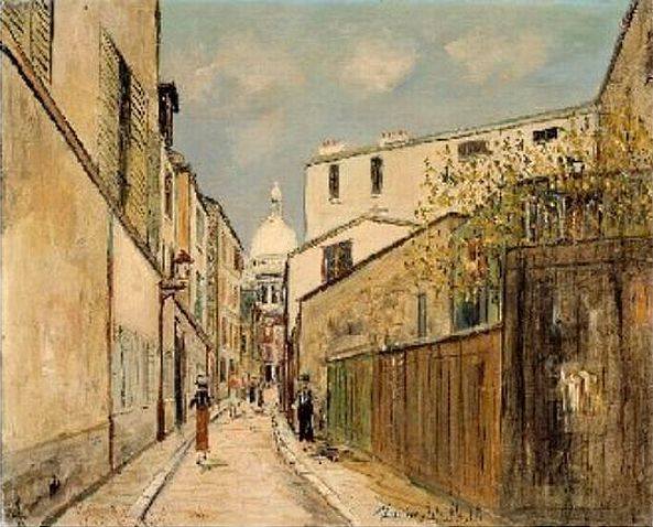 Rue Sainte-Rustique par Maurice Utrillo