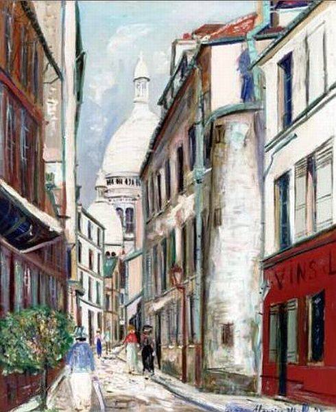 Rue Sainte-Rustique par Maurice Utrillo