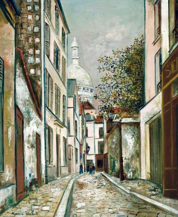Rue Sainte-Rustique par Maurice Utrillo