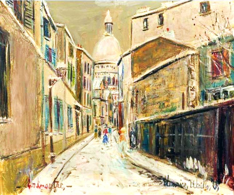 Rue Sainte-Rustique par Maurice Utrillo