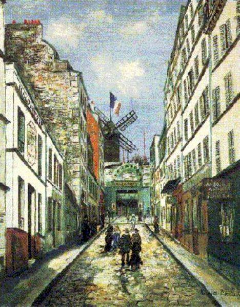 rue Tholoz&eacute; par Maurice Utrillo