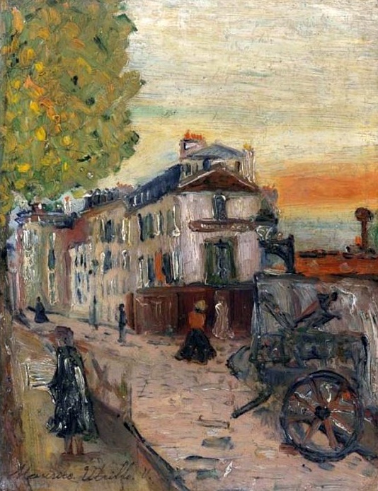 Rues Norvins  et Lepic par Maurice Utrillo 