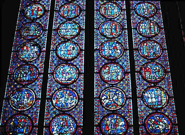 Vitraux Verri&egrave;res de la Chapelle Haute de la Sainte Chapelle Paris