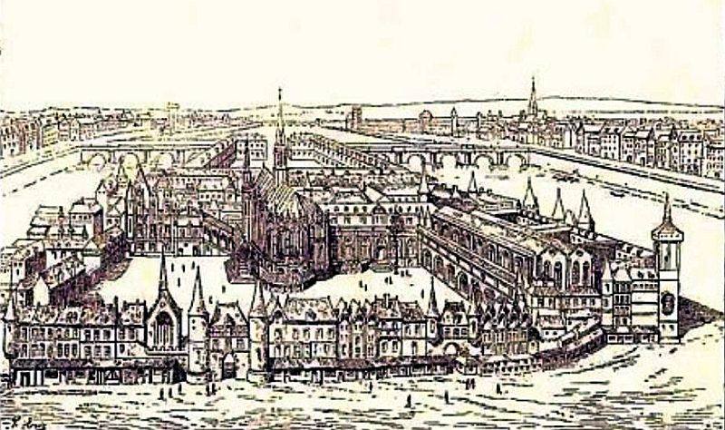 Palais de Justice et saint Chapelle au XIIIe si&egrave;cle