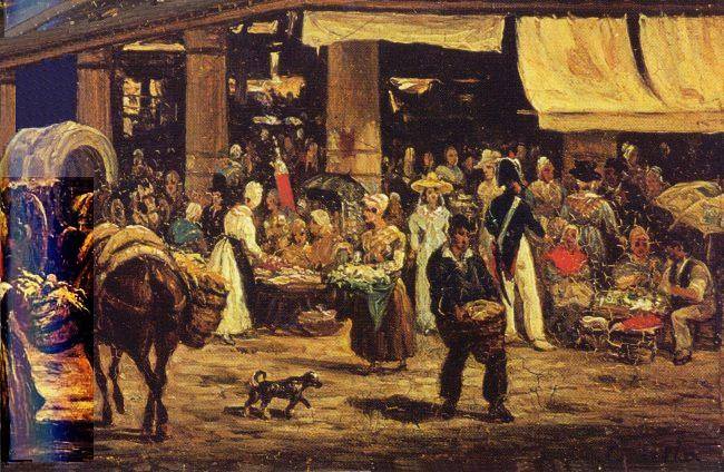 Les Halles et  la rue de la Tonnellerie  par Giuseppe Canella