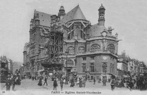 Eglise St-Eustache Paris ann&eacute;es 1900