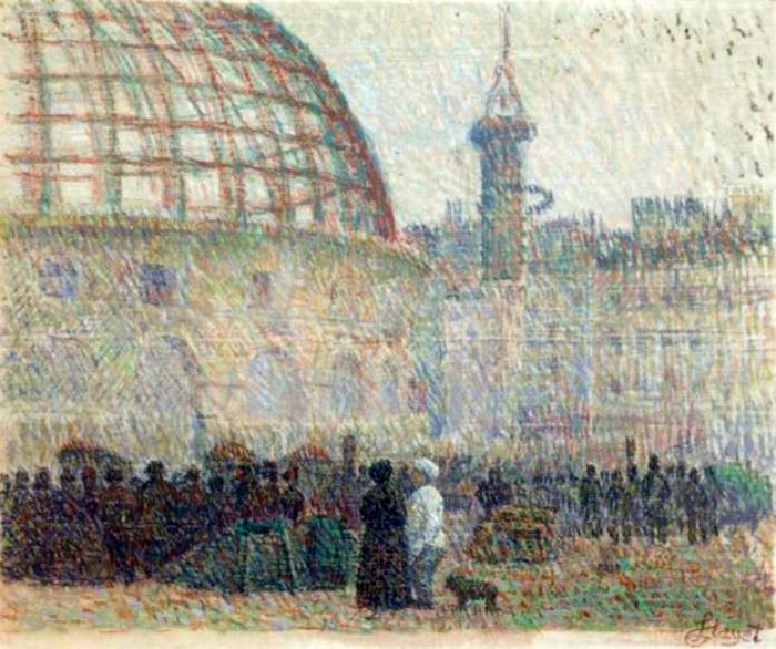 ancienne halle aux bl&eacute;s Paris par Louis   Hayet