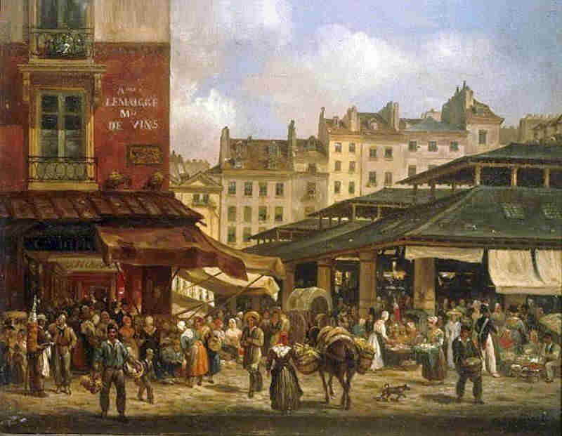 Les Halles et  la rue de la Tonnellerie  par Giuseppe Canella