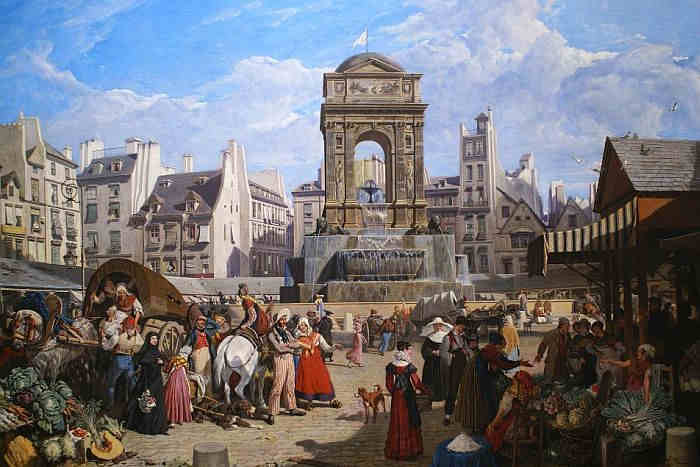 March&eacute; de la Fontaine des Innocents par John James Chalon
