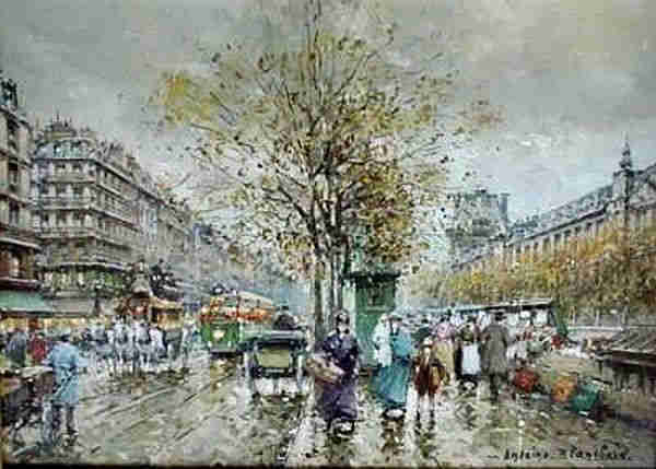 Les quais du Louvre par Antoine Blanchard