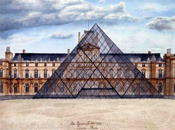 BJ de Castro Pei Pyramid-Louvre, Paris