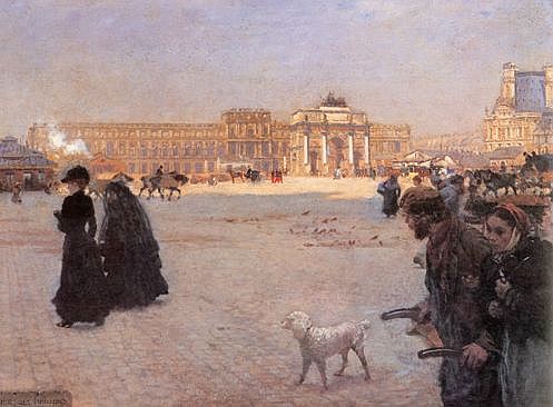 La pace du Carrousel et les ruines du Palais des Tuileries par Giuseppe de Nittis